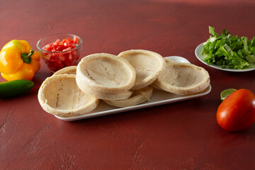 A view of a pile of sope bases, on a tray.