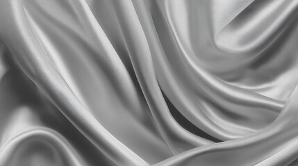 Silver Fabric Drape: Texture and Folds