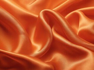 Obraz premium Draped Orange Satin Fabric Texture