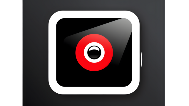 Professional Monitoring Vector Icon in Flat Rounded Square Style for Technology Illustrations