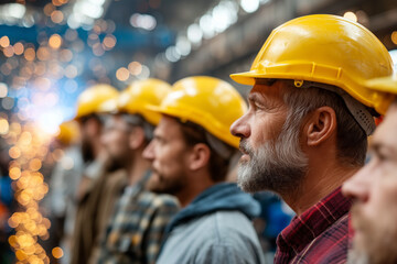 Industrial Factory Workers Operating Heavy Machinery