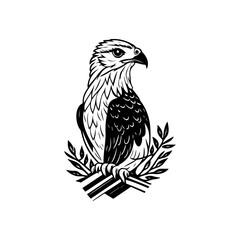 Majestic eagle illustration symbolizing freedom and watchful observation