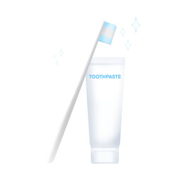Toothpaste and toothbrush, PNG, transparent