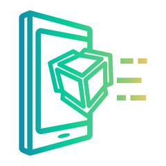 futuristic Line Gradient Icon