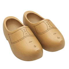 Dutch clogs isolated on white