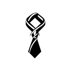 Abstract representation of a stylized tie design in monochrome simplicity