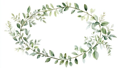 Delicate greenery wreath frame