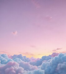 Pastel pink, blue, yellow cotton candy sky gradient ,  clouds,  graphic