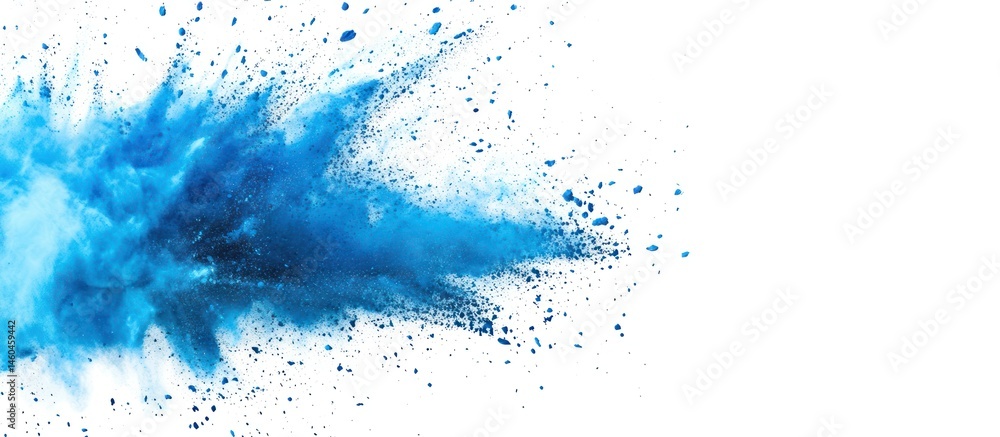 Aufkleber azure burst powder creating mesmerizing dynamic visual effect on clean background