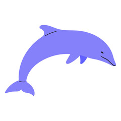 Dolphin swimming gracefully in vibrant blue waters during a sunny day