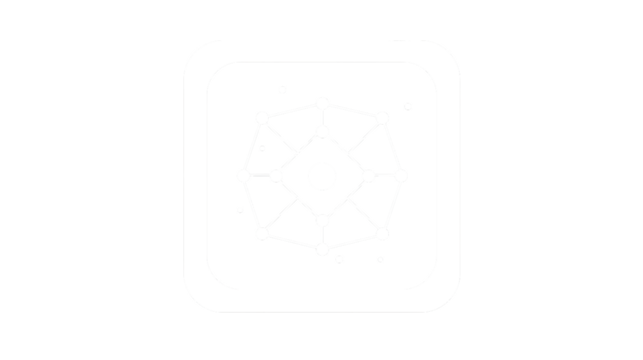 Professional Network Icon for Business Websites and Apps - Flat Rounded Square Button