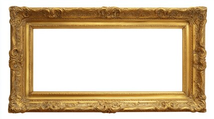 Ornate vintage golden frame in close-up, evoking timeless elegance and luxury
