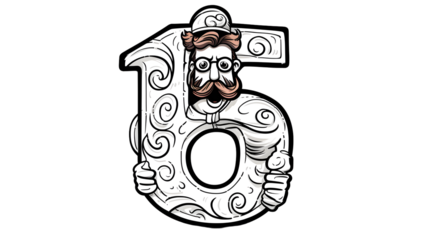 Elegant Continuous Line Art Drawing of Numeric Characters for Professional Use