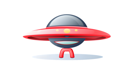 No UFO Vector Icon: Flat Symbol Isolated on White Background for Graphic Design Projects