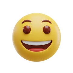 Fototapeta premium Emoji 3d illustration. white background