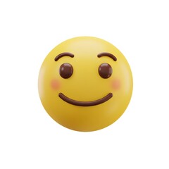 Fototapeta premium Emoji 3d illustration. white background