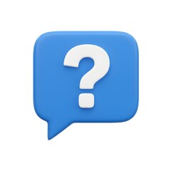Question mark icon 3d illustration