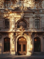 Obraz premium The magnificent theater building under the sunshine