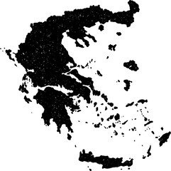 map of Greece in vintage style