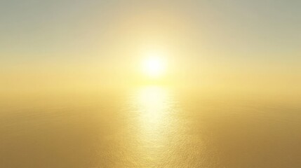 Fototapeta premium Golden Sunset Over the Ocean yellow gradient background