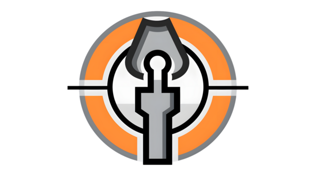 Professional Orange And Gray Service Tools Interface Icon Vector Design