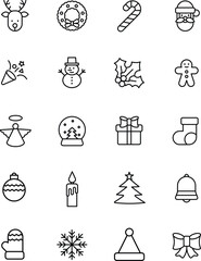 Christmas icon set