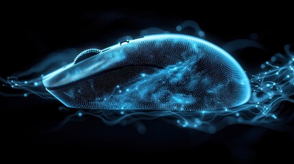 Futuristic Wireless Mouse:  A Digital Art Masterpiece
