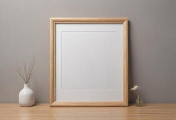 Clean photo collage frame mockup; diverse frame shapes & positions,  mockup template,  interior,  background