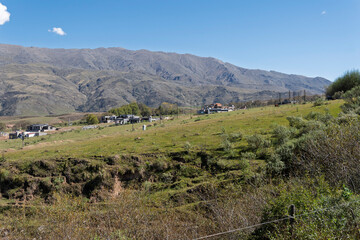 landscape with mountains and trees