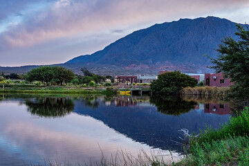 Naklejka premium lake in the mountains Cafayate Argentina