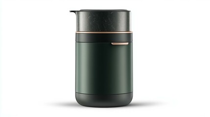 Modern French Press Coffee Maker, Isolated Design, Mockup