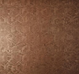 Faded brown wallpaper with intricate geometric design, peeling edges  ,  pattern,  vintage background