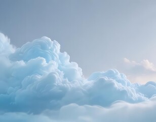 Dreamy pastel blue abstract background, soft cloud forms, gentle gradient  ,  template,  canvas,  shade