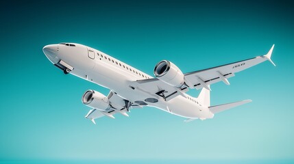 Fototapeta premium Modern Airplane in Flight