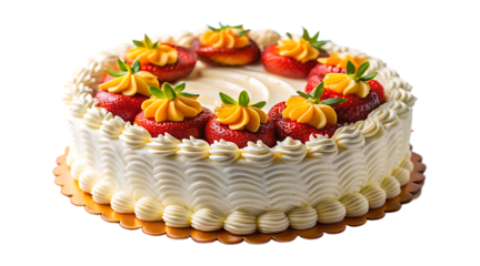 birth day, birthday cards, happy birthday, Strawberry cream cake images, photos, illustration, horizontal