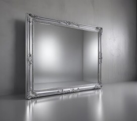 Mirror-like silver, seamless, highly reflective finish, metallic, image, steel