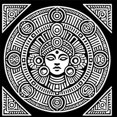 sketch vector illustration silhouette design icon logo symbol abstract vintage classic ethnic traditional tribal american