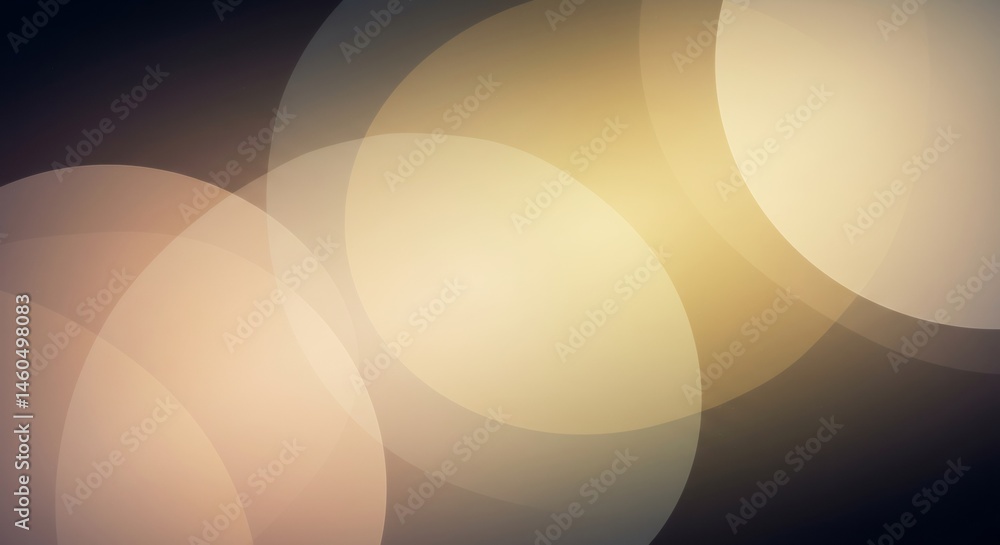 Poster abstract geometric background with overlapping circles in muted pastel tones. soft focus design for 