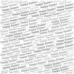Fototapeta premium Repetitive Happy Easter word cloud, ideal for Christian holiday visuals, greeting cards, and spring celebration designs.