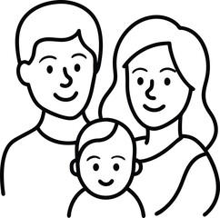happy family vector illustration