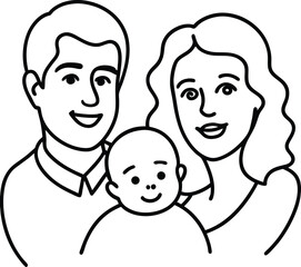 happy family vector illustration