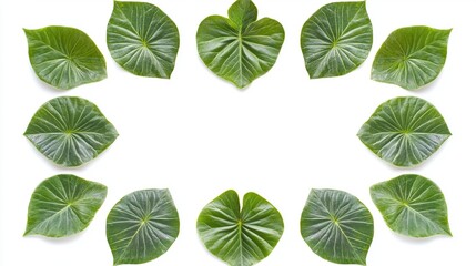 Framed tropical leaves