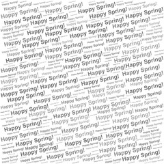 Fototapeta premium Word cloud with Happy Spring repeated, ideal for seasonal, nature-themed, and fresh start visual content.