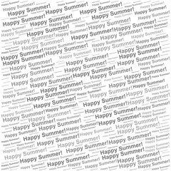 Obraz premium Word cloud with Happy Summer repeated, ideal for vacation, warmth, travel, and tropical visual content.