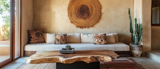 A Cozy Living Space With A Minimalist Design, Featuring Earthy Tones, Natural Textures, And A Relaxed Atmosphere. Perfect For Unwinding And Enjoying The Desert Views.