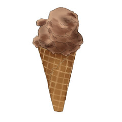 A delicious chocolate ice cream, perfect for food blogs, menus, or advertising