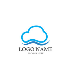 Obraz premium Cloud template vector