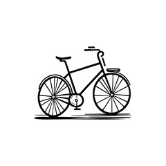 Stylized bicycle illustration, vector graphic showcasing transportation and recreation