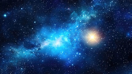 Fototapeta premium A vibrant cosmic nebula scene in deep space.