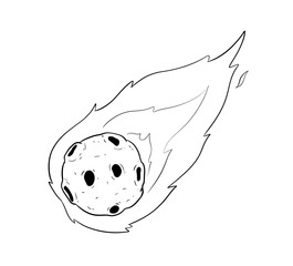 comet  digital drawing isolated black and white © mbahran